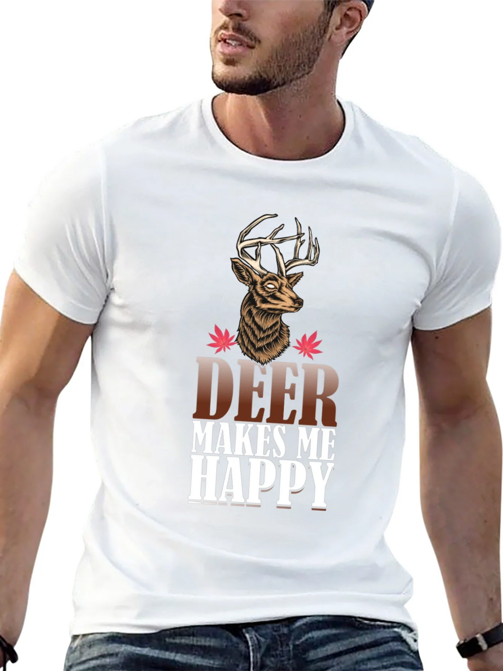 Deer Makes Me Happy Graphic Tee product image 12