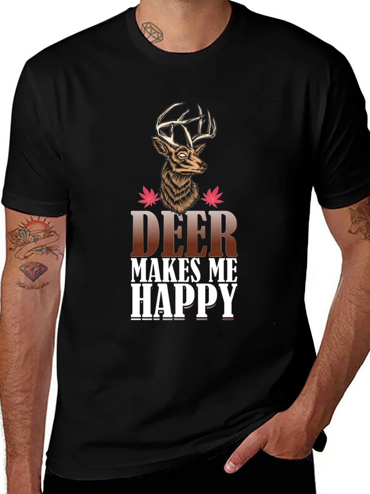 Deer Makes Me Happy Graphic Tee product image 1