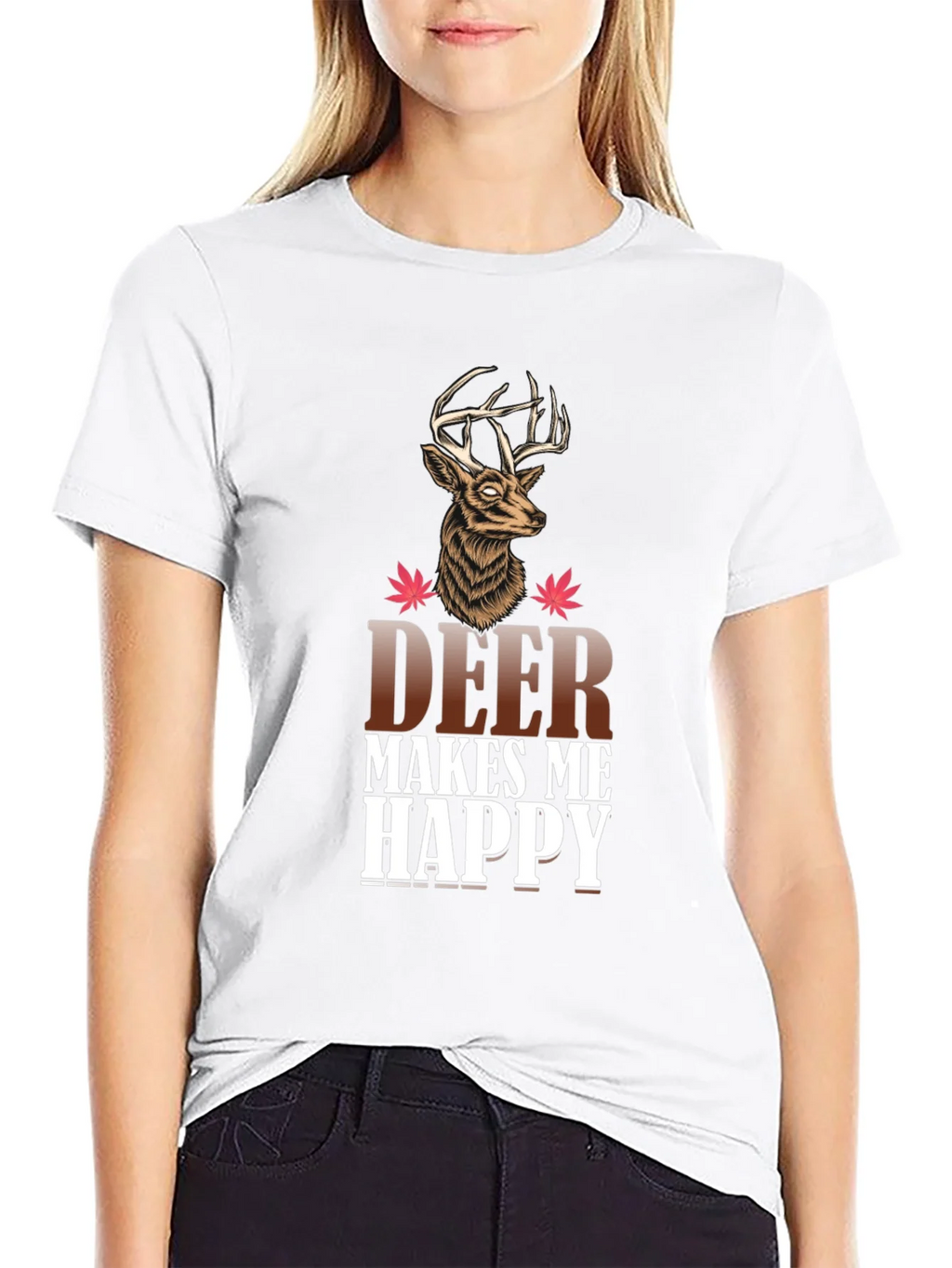 Deer Makes Me Happy Graphic Tee product image 8