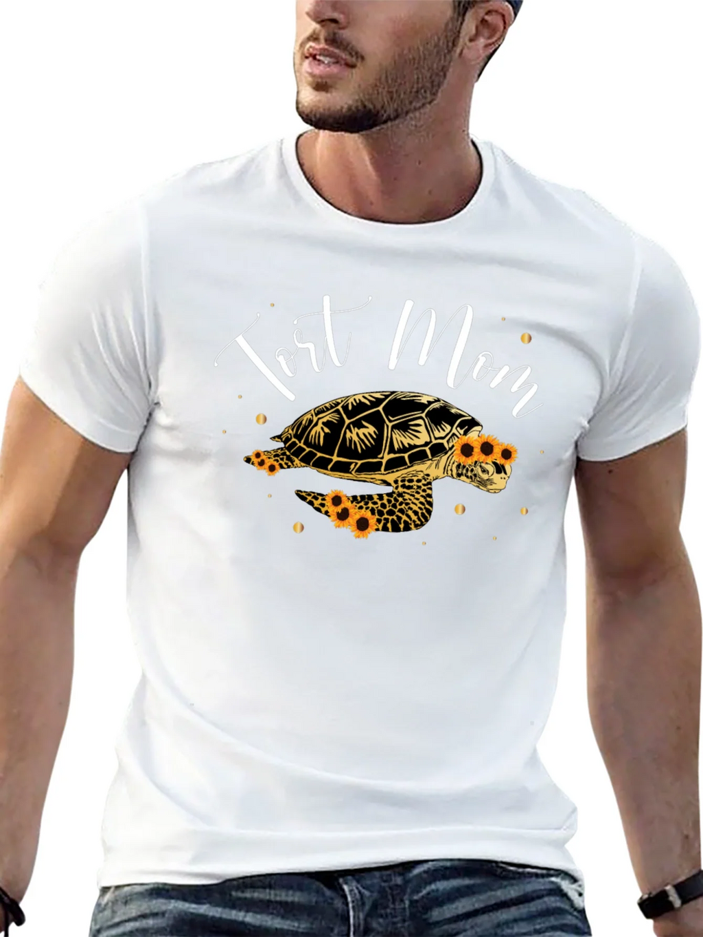 Tort Mom Sunflower Turtle Graphic Tee product image 11