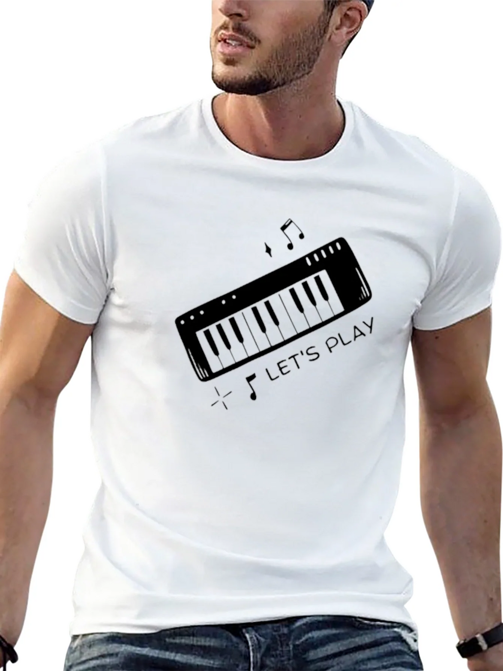 Lets Play Keyboard Graphic T-Shirt product image 12