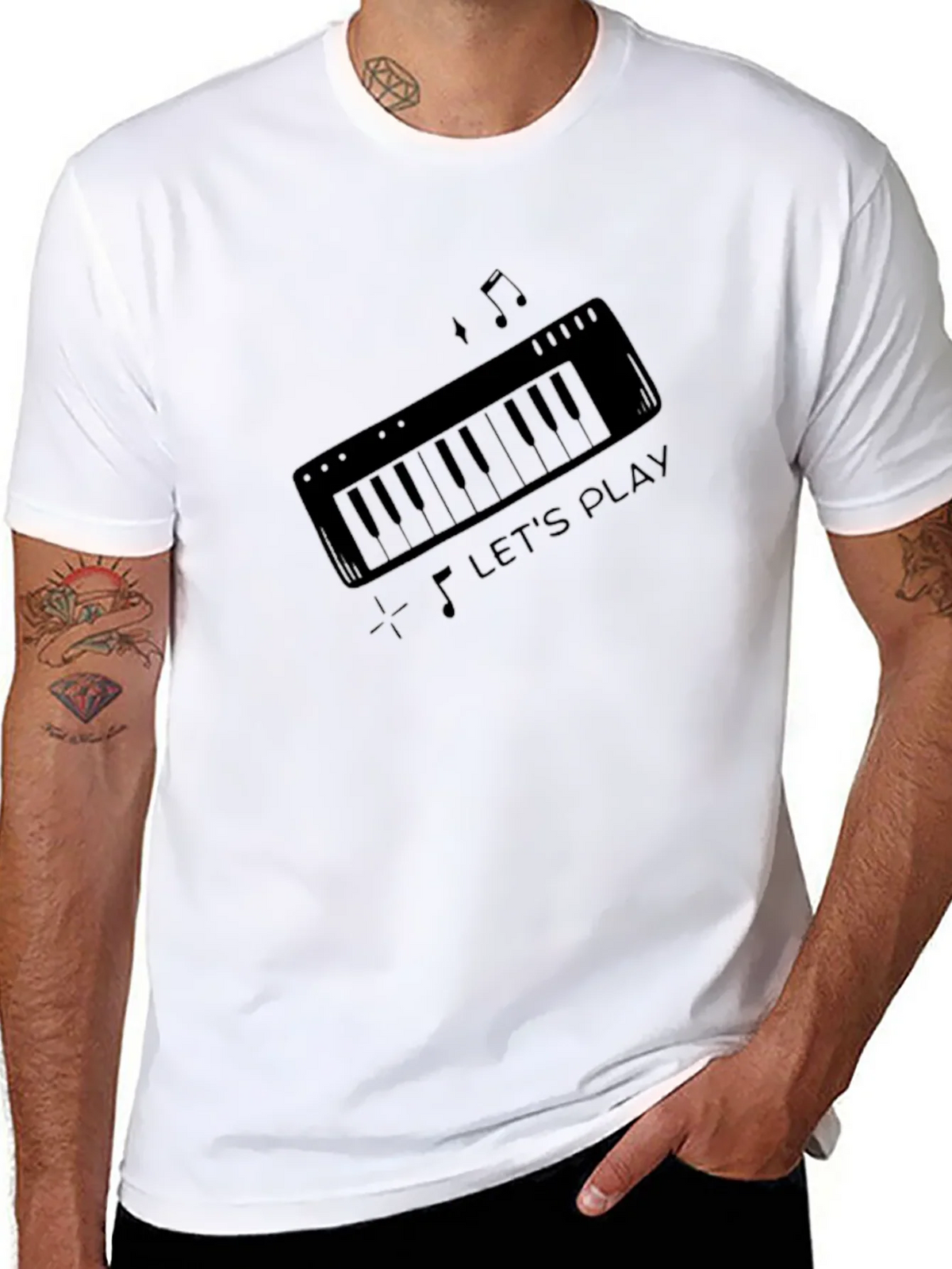 Lets Play Keyboard Graphic T-Shirt product image 7