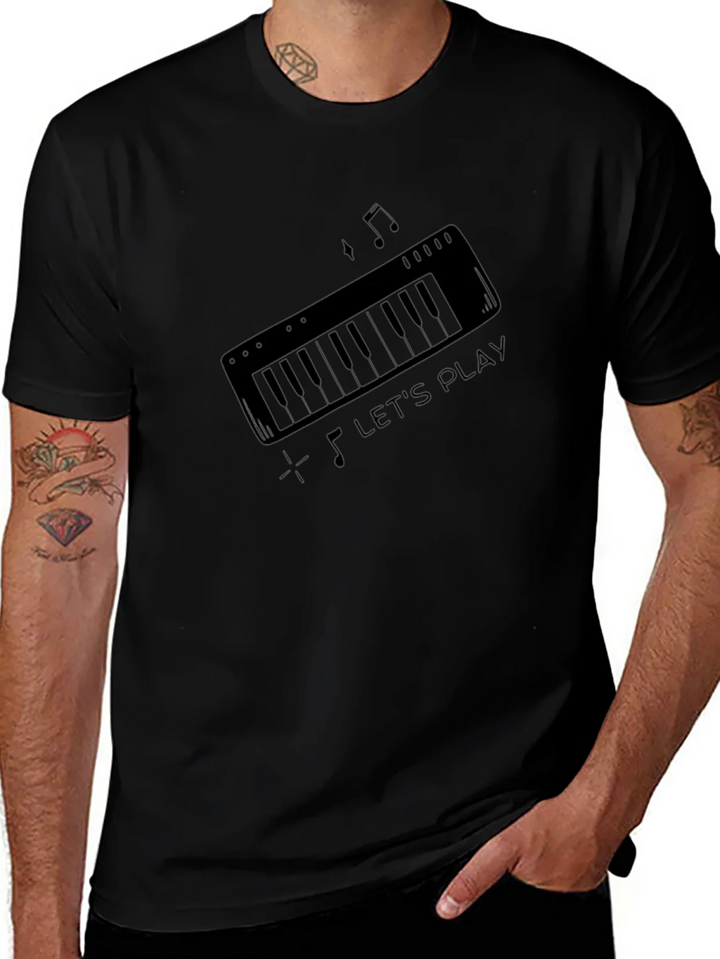 Lets Play Keyboard Graphic T-Shirt product image 1
