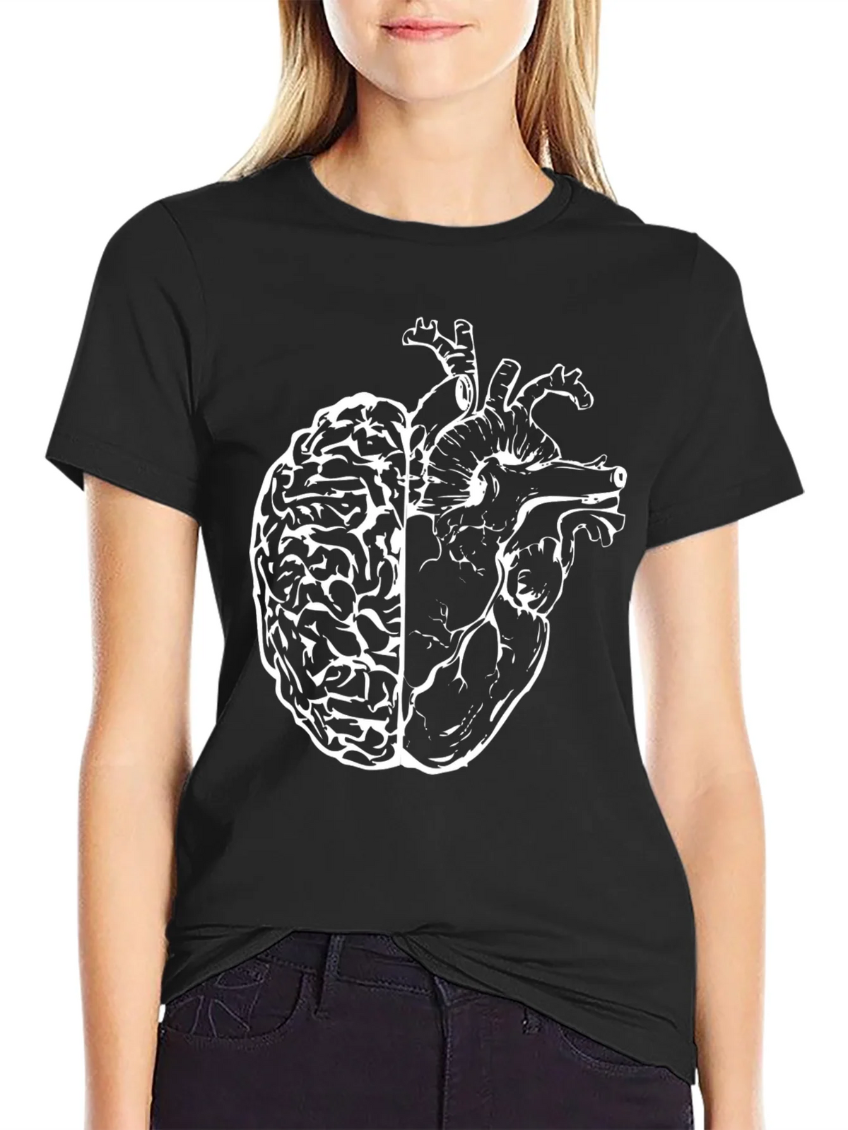 Anatomical Brain Heart T-Shirt - Unique Design product image 2