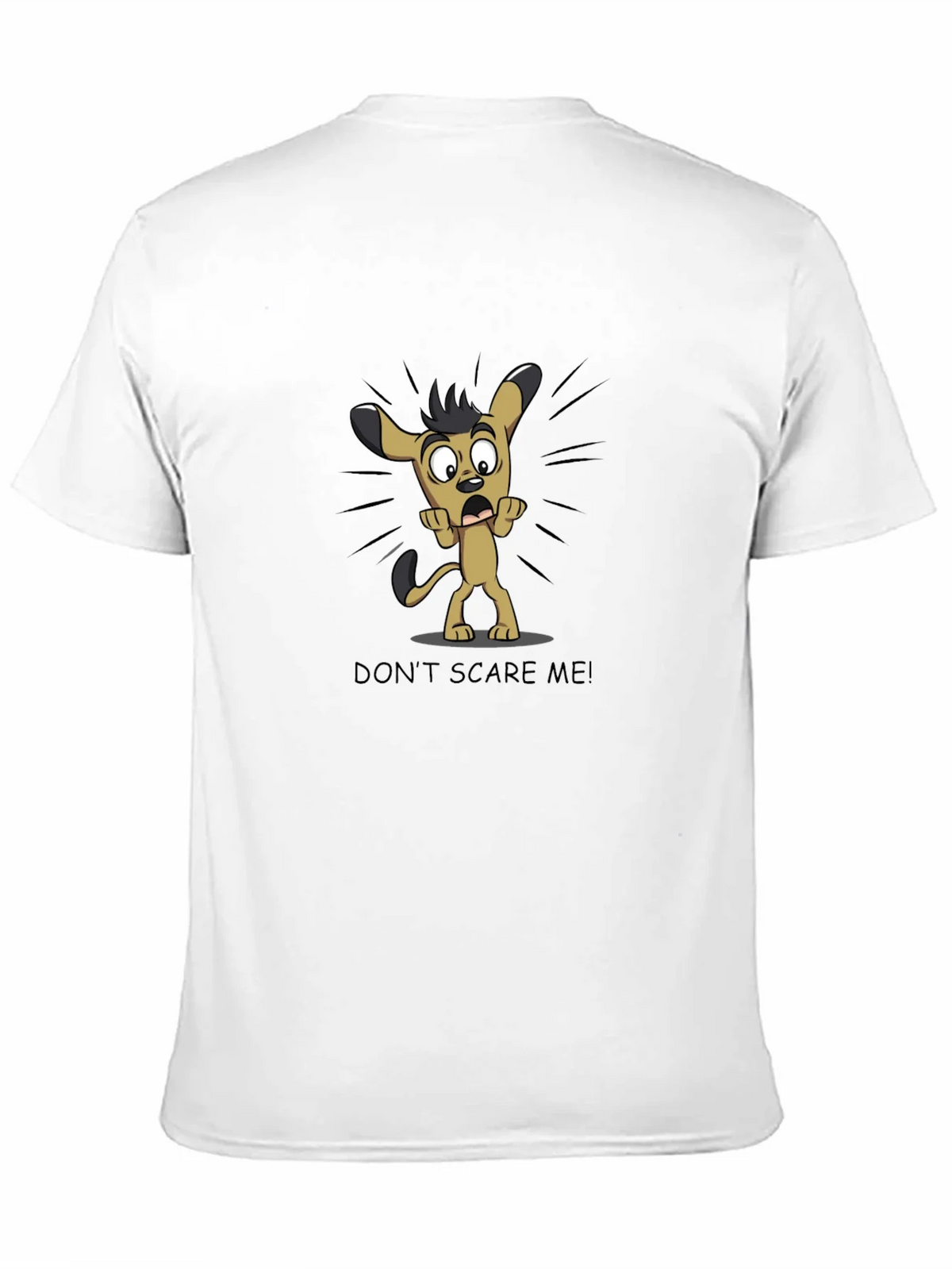 Cartoon Dog Graphic Tee - Dont Scare Me! Black T-Shirt product image 10