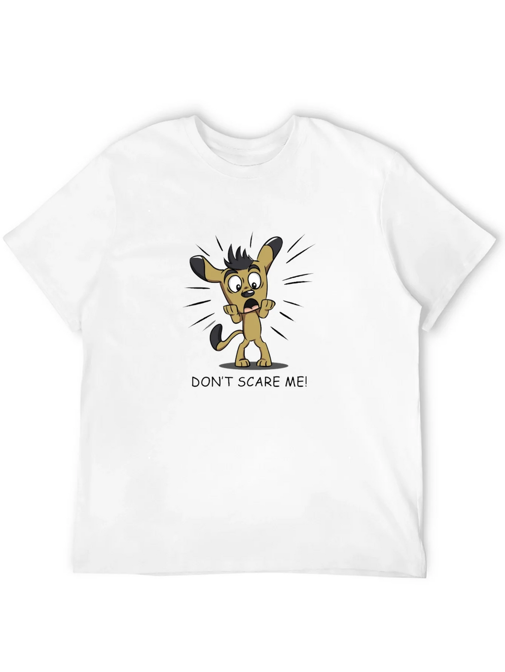 Cartoon Dog Graphic Tee - Dont Scare Me! Black T-Shirt product image 11