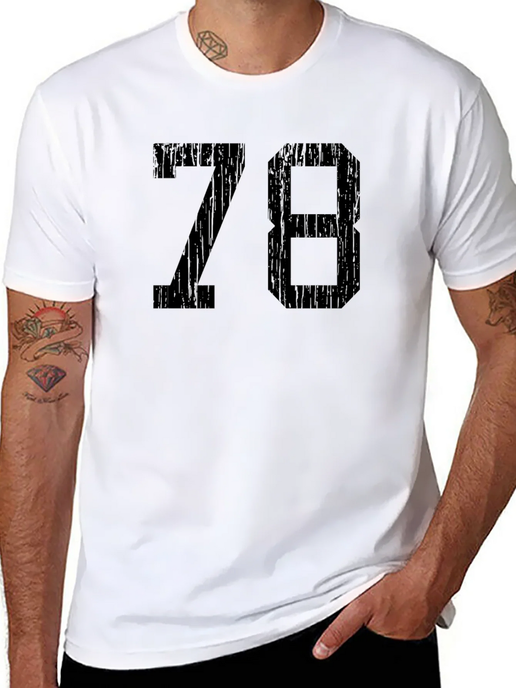Retro Style 78 Graphic T-Shirt - Black product image 7
