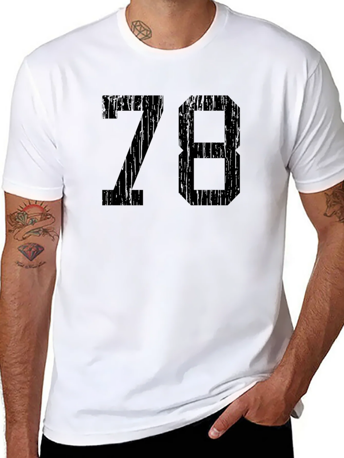 Retro Style 78 Graphic T-Shirt - Black product image 7