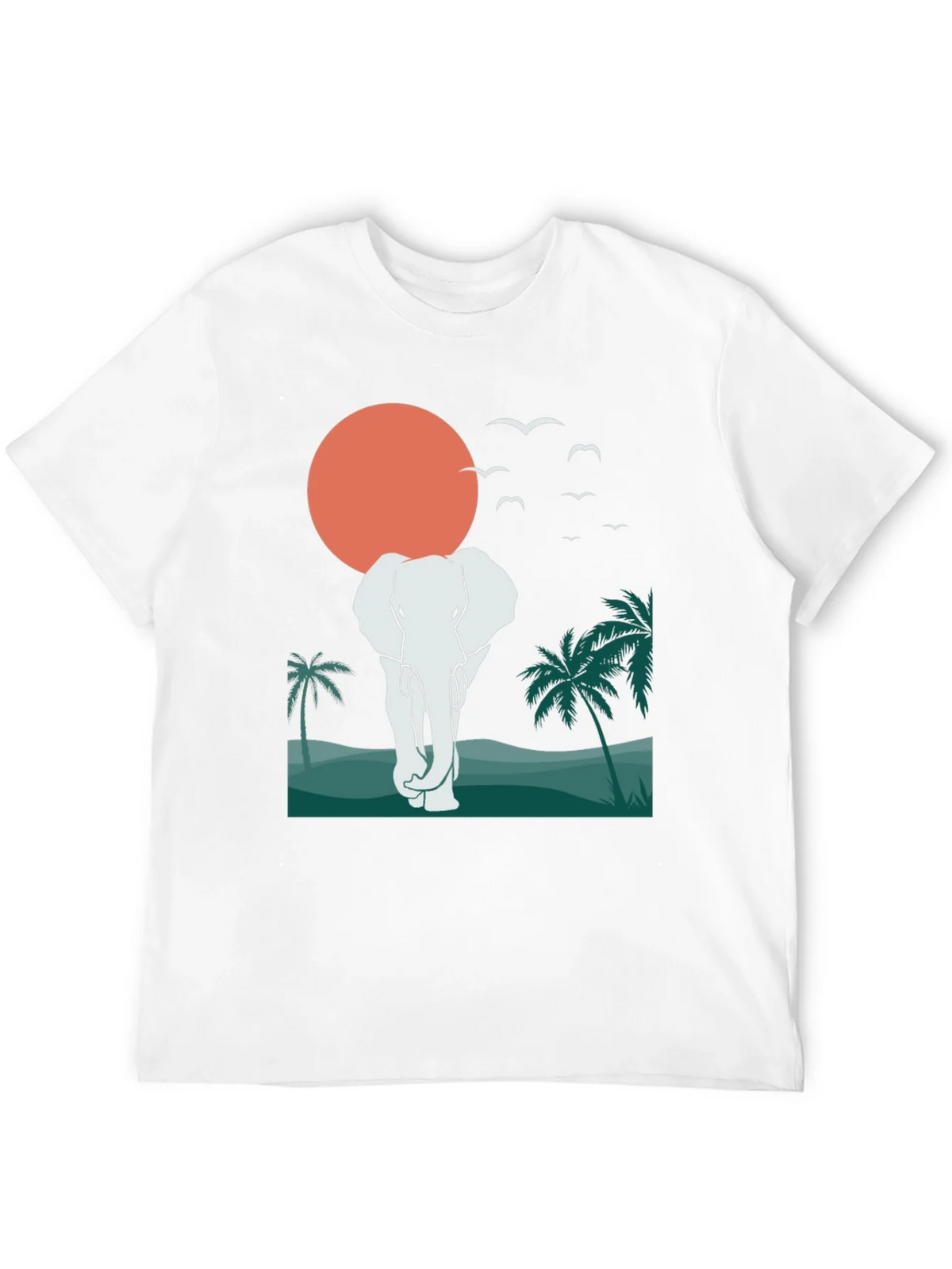 Elephant Sunset Graphic Tee - Tropical Vibes product image 11
