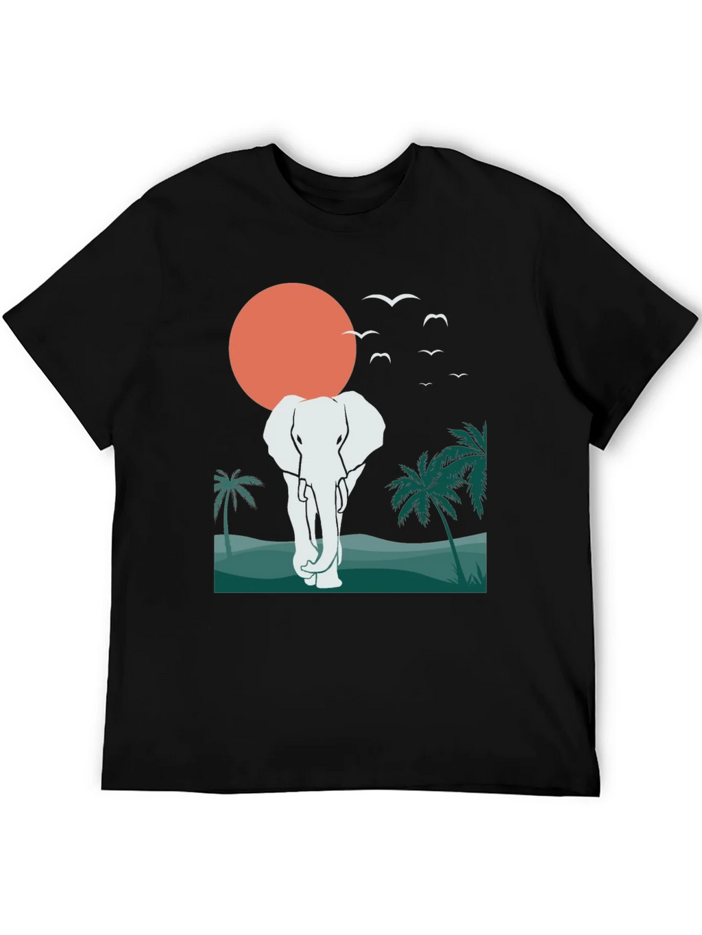 Elephant Sunset Graphic Tee - Tropical Vibes product image 5