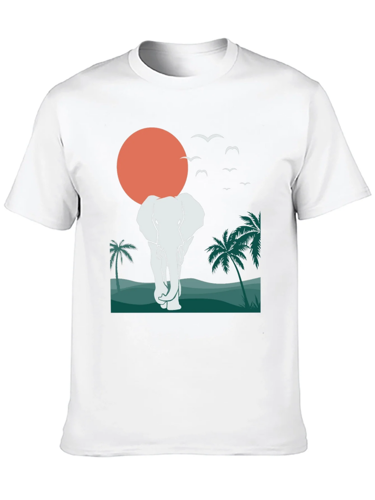 Elephant Sunset Graphic Tee - Tropical Vibes product image 9