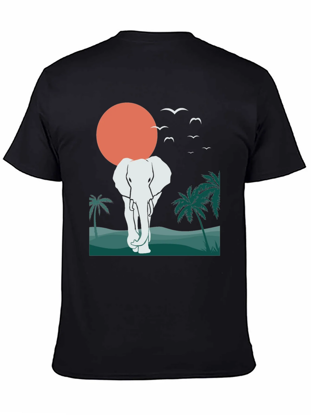 Elephant Sunset Graphic Tee - Tropical Vibes product image 4