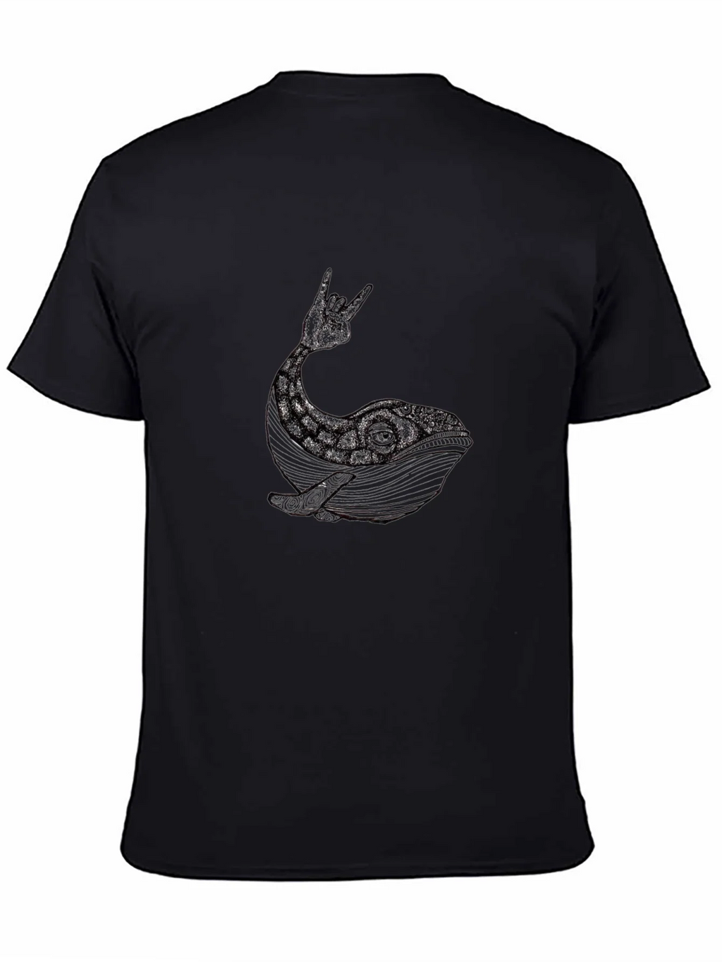 Whale Rock Hand Gesture Graphic Tee product image 4