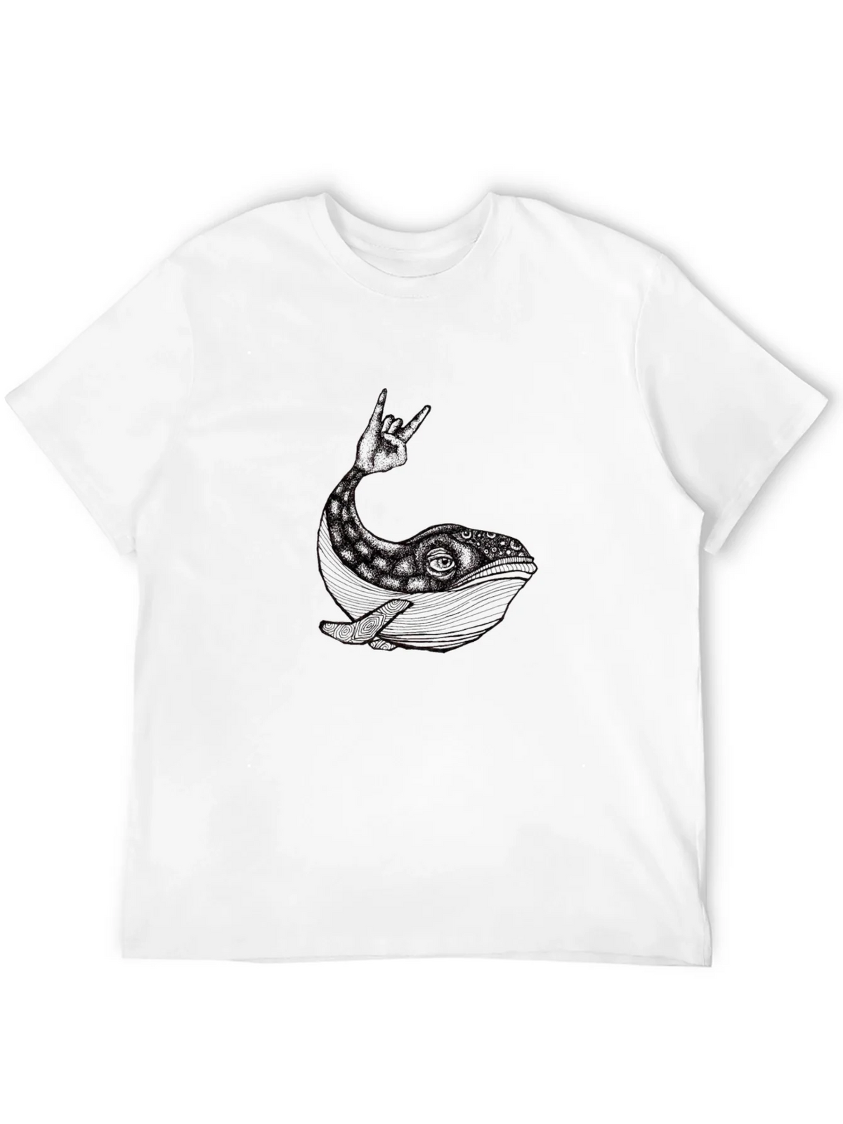 Whale Rock Hand Gesture Graphic Tee product image 11