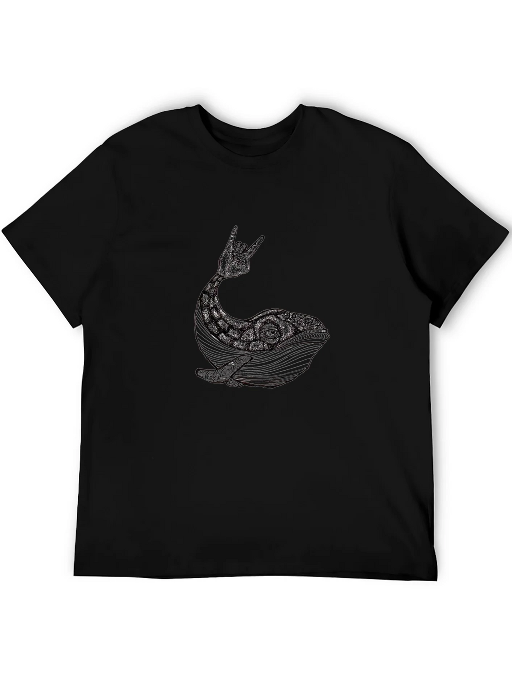Whale Rock Hand Gesture Graphic Tee product image 5