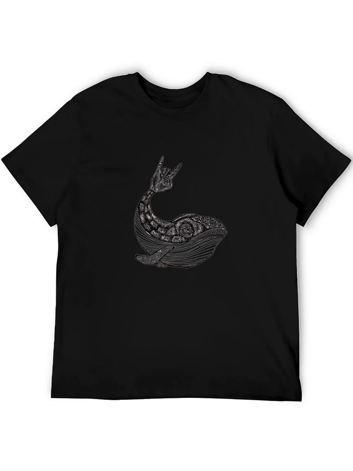 Whale Rock Hand Gesture Graphic Tee product image 5