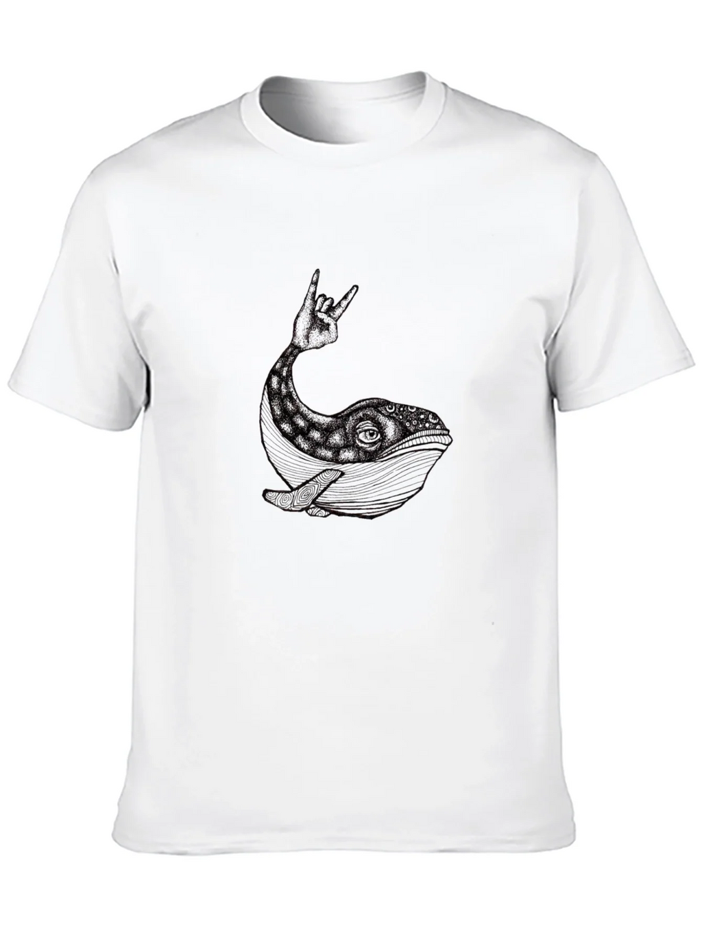 Whale Rock Hand Gesture Graphic Tee product image 9