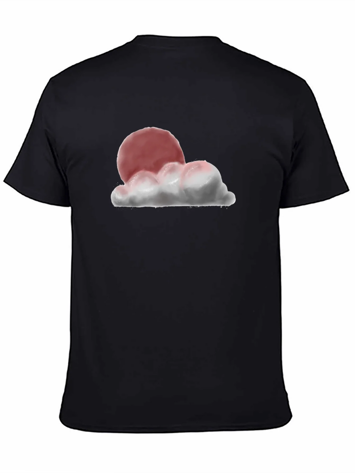 Sunset Cloud Graphic T-Shirt - Relaxed Fit Black Tee product image 4