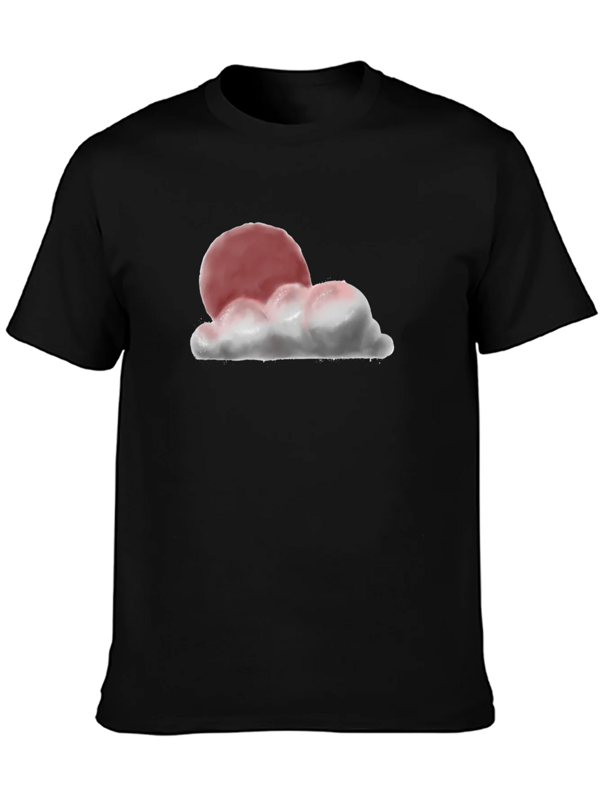 Sunset Cloud Graphic T-Shirt - Relaxed Fit Black Tee product image 3