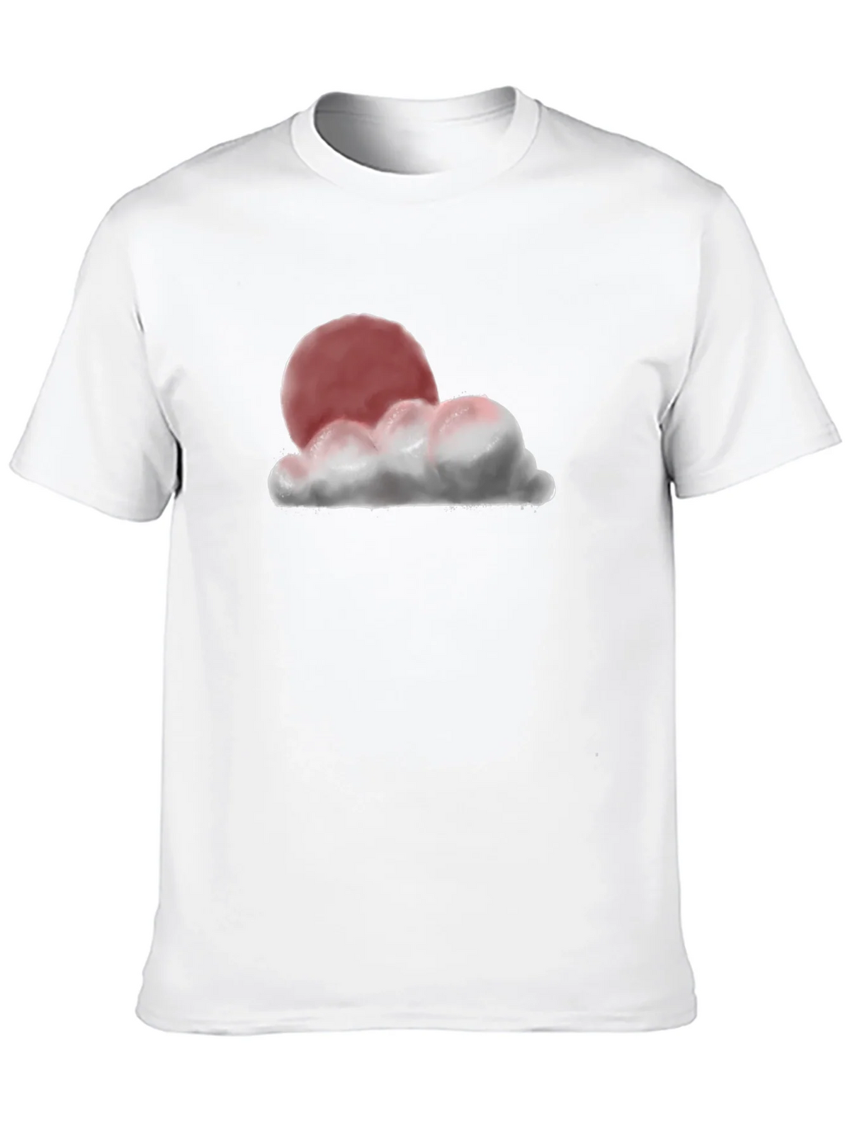 Sunset Cloud Graphic T-Shirt - Relaxed Fit Black Tee product image 7