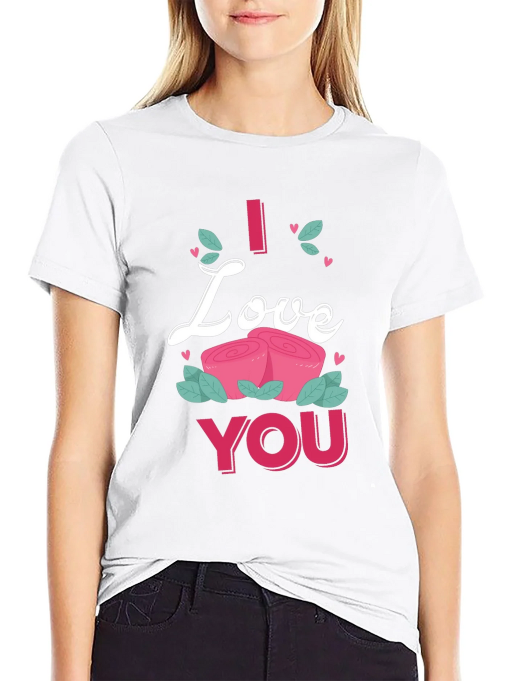 I Love You Roses Graphic Tee Shirt product image 8