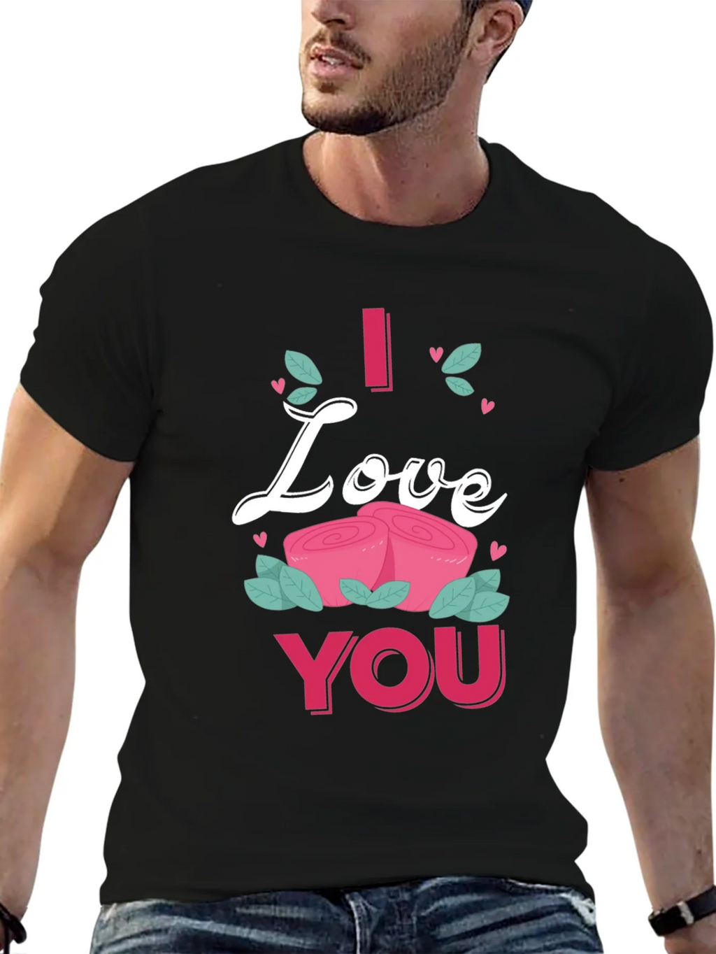 I Love You Roses Graphic Tee Shirt product image 6
