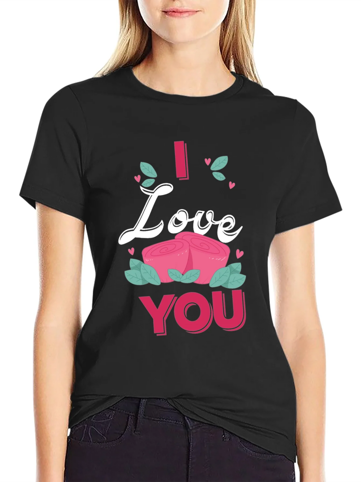 I Love You Roses Graphic Tee Shirt product image 2