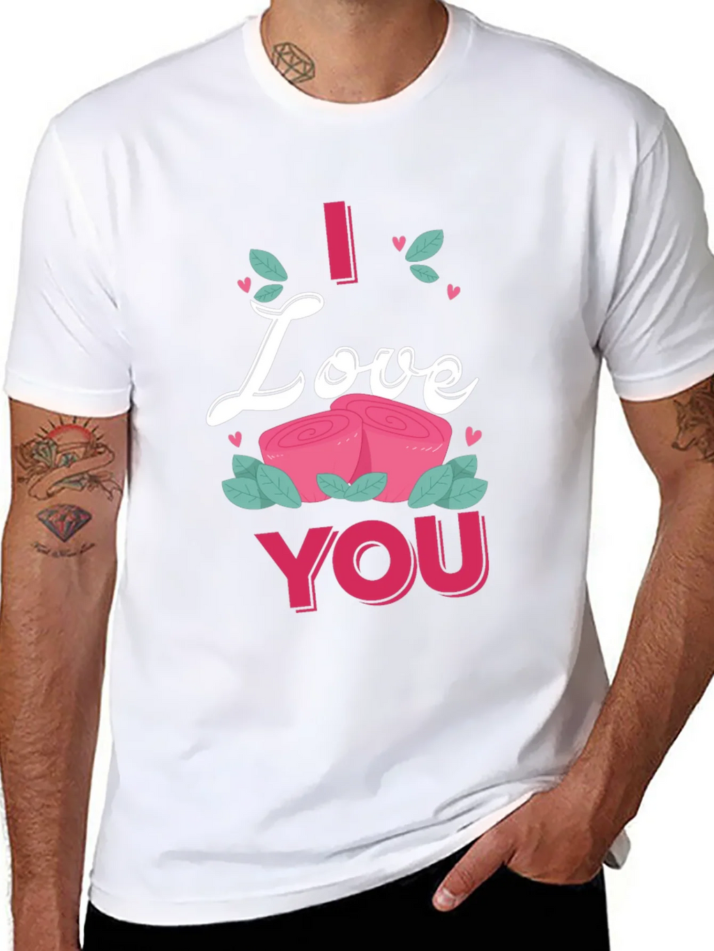 I Love You Roses Graphic Tee Shirt product image 7