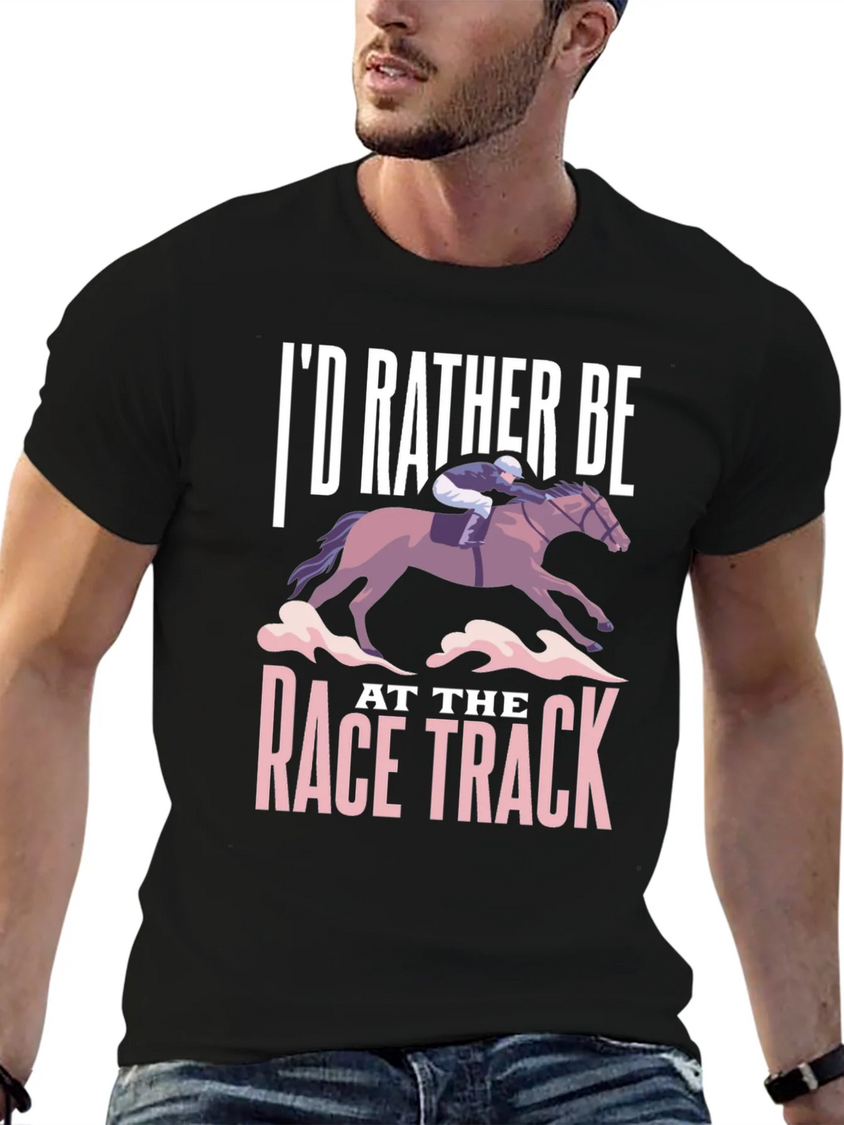 Id Rather Be At The Race Track T-Shirt product image 6