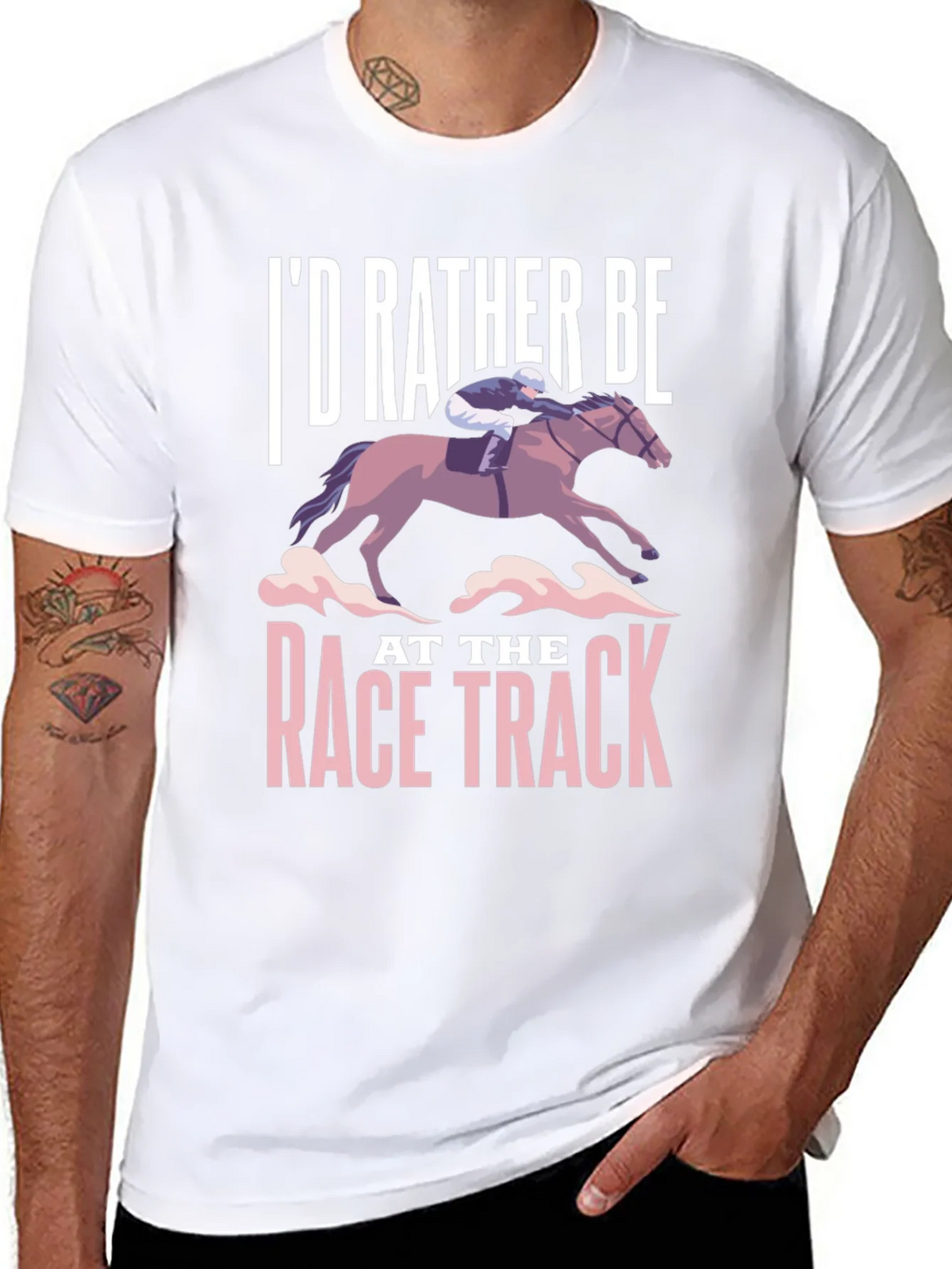 Id Rather Be At The Race Track T-Shirt product image 7