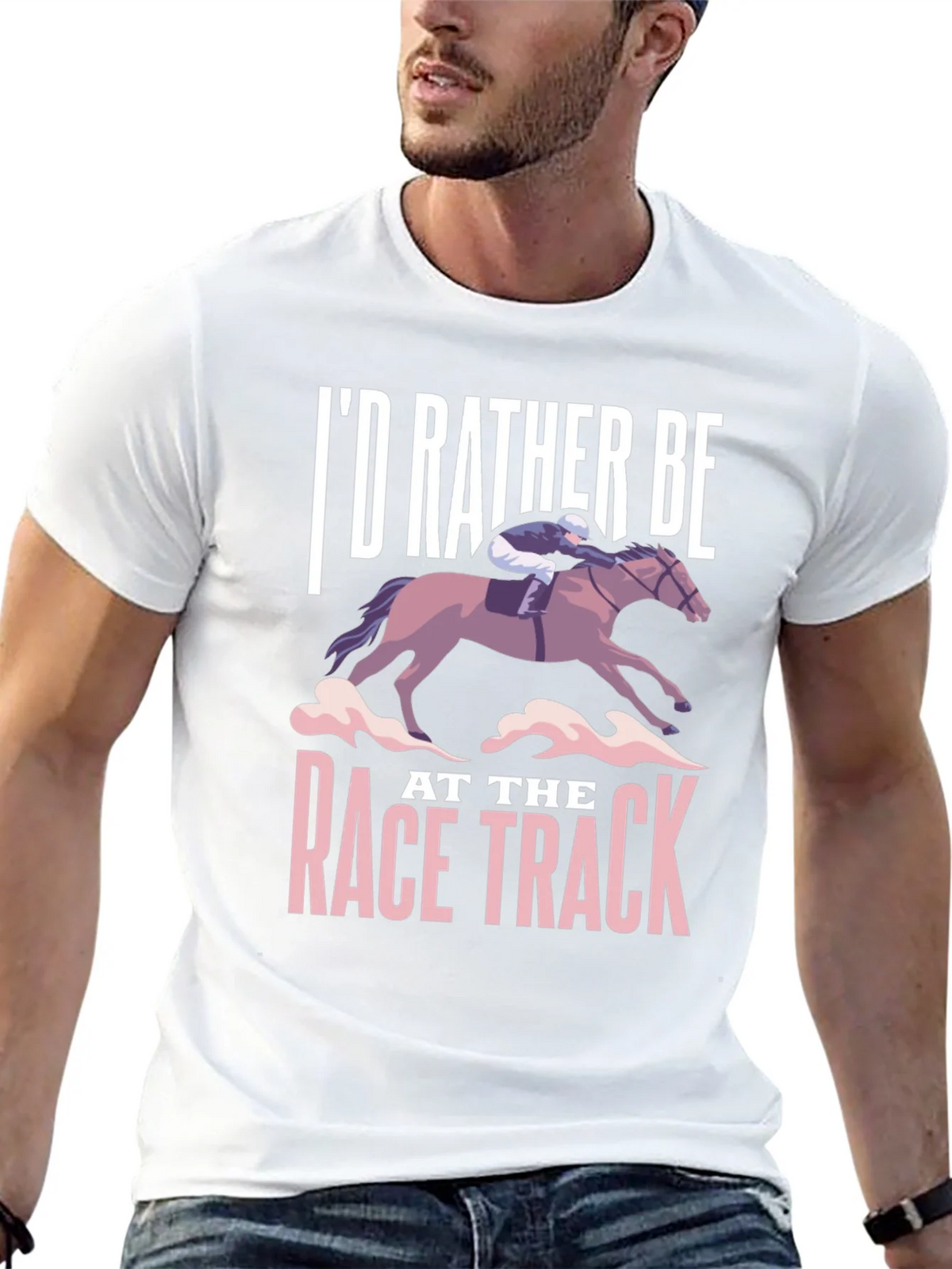 Id Rather Be At The Race Track T-Shirt product image 12