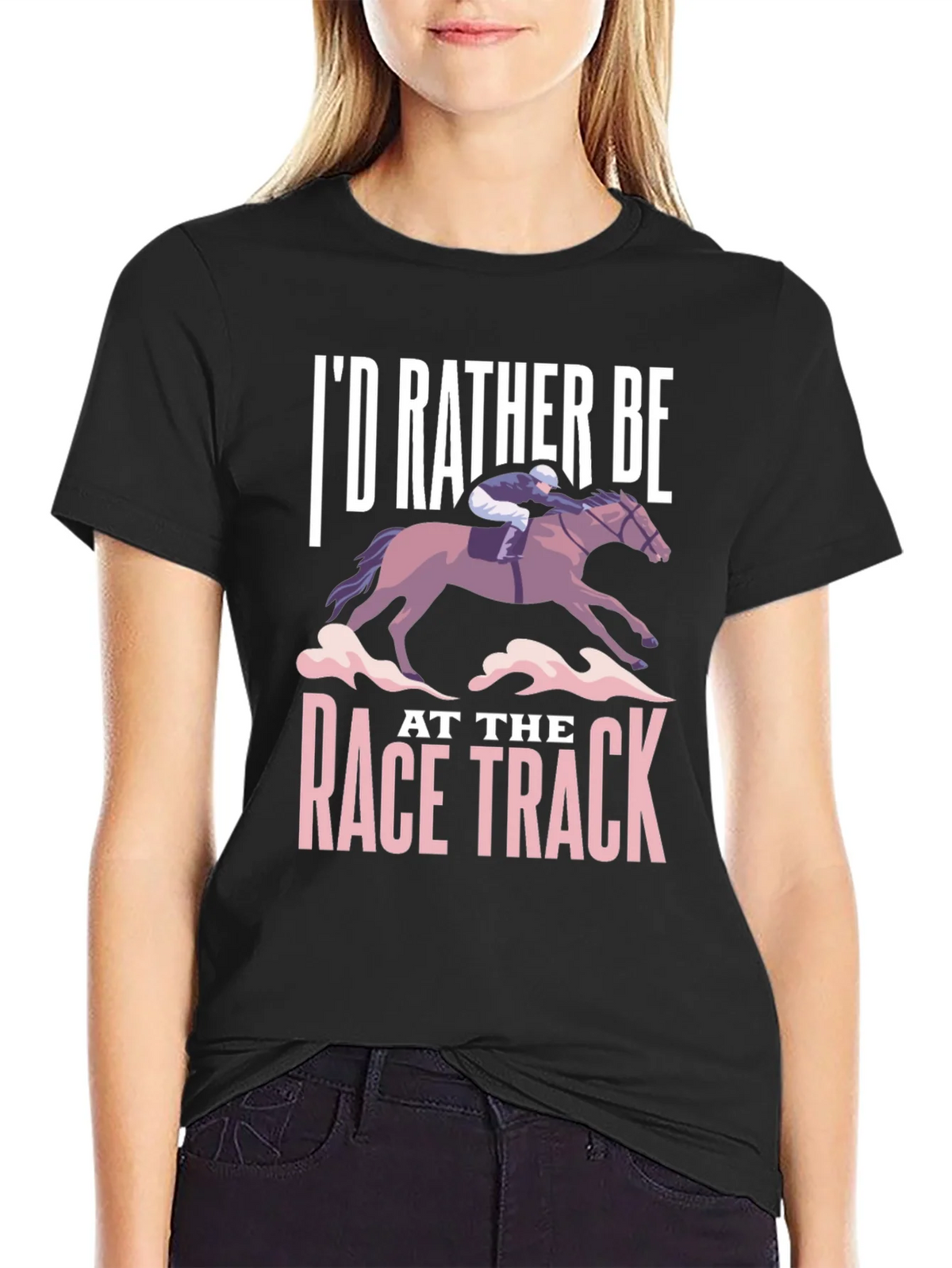 Id Rather Be At The Race Track T-Shirt product image 2