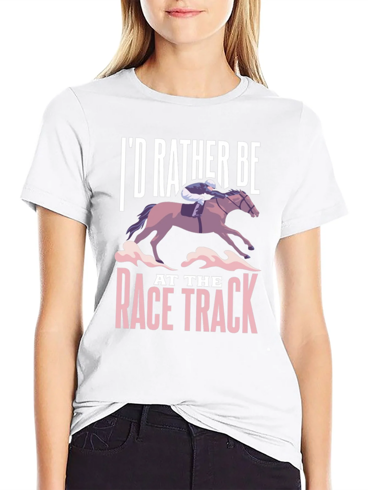 Id Rather Be At The Race Track T-Shirt product image 8