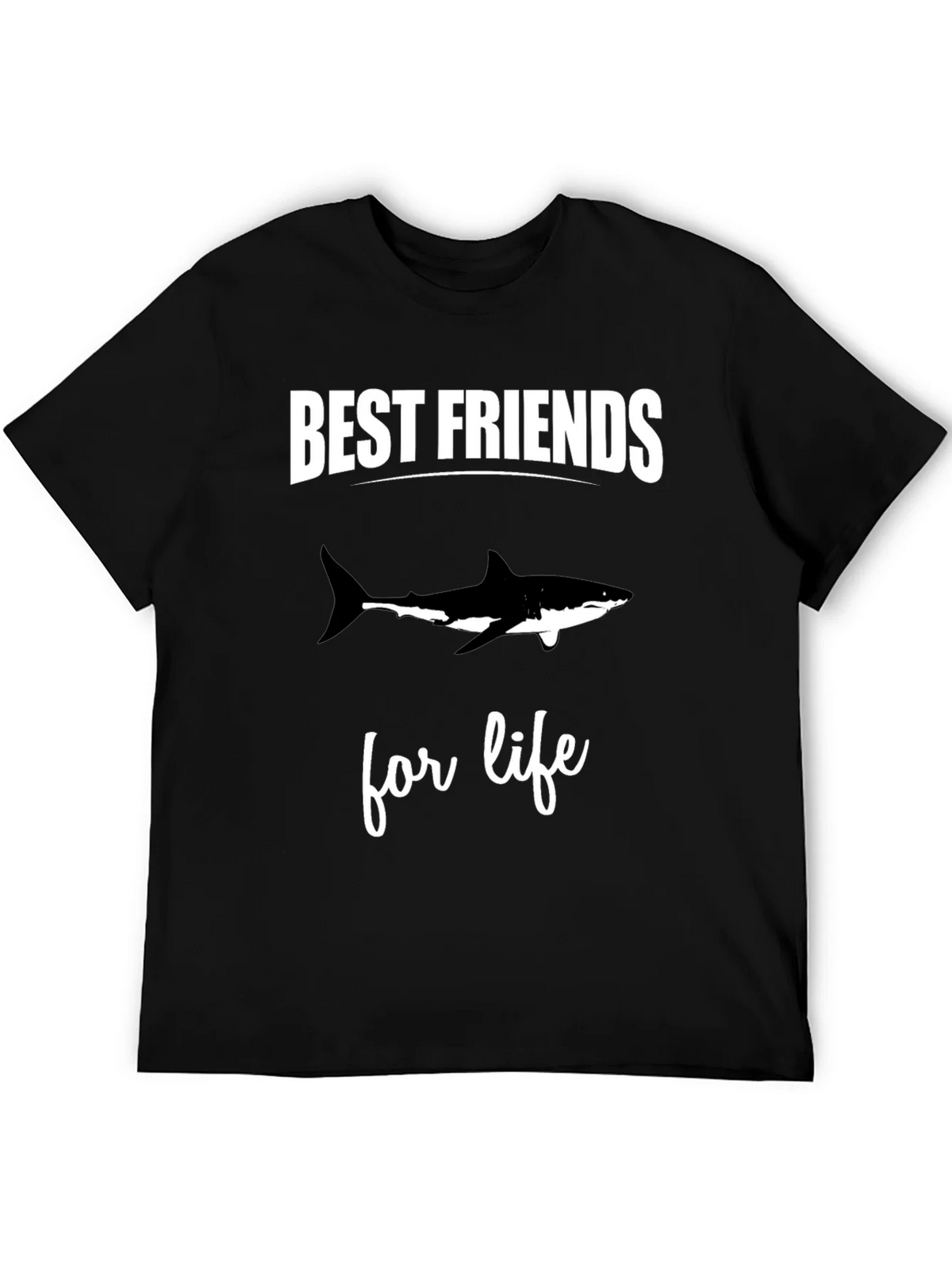 Best Friends Shark Tee - Black Cotton T-Shirt product image 5