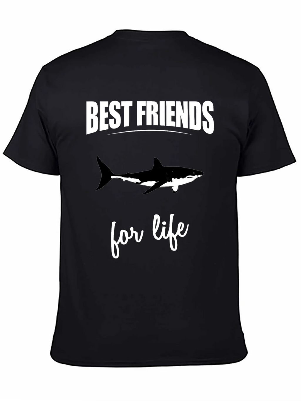 Best Friends Shark Tee - Black Cotton T-Shirt product image 4