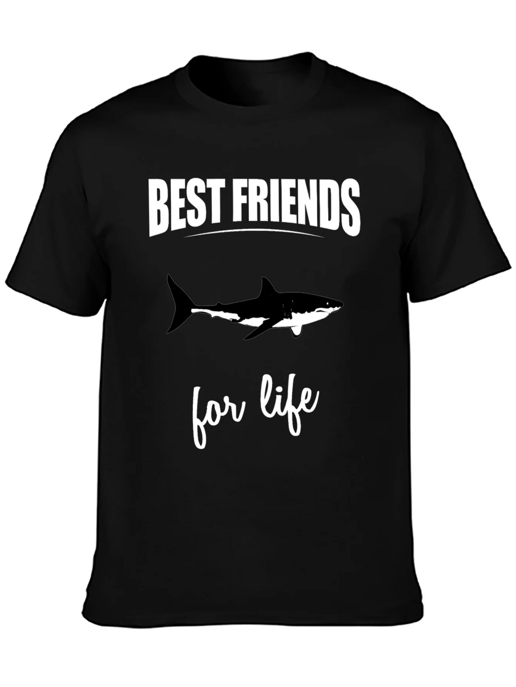 Best Friends Shark Tee - Black Cotton T-Shirt product image 3