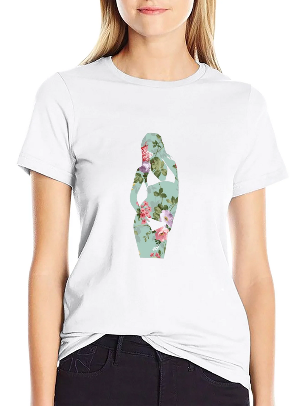 Floral Silhouette Maternity T-Shirt product image 8