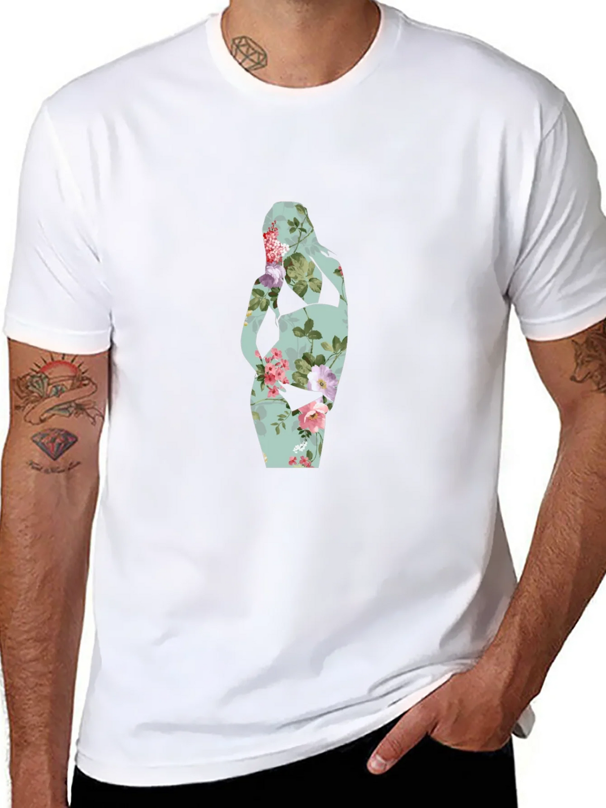 Floral Silhouette Maternity T-Shirt product image 7