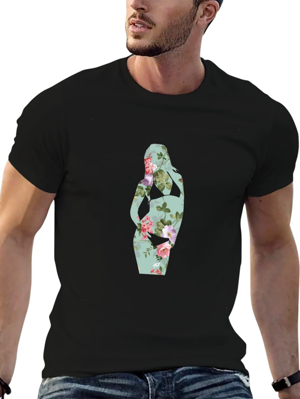 Floral Silhouette Maternity T-Shirt product image 6
