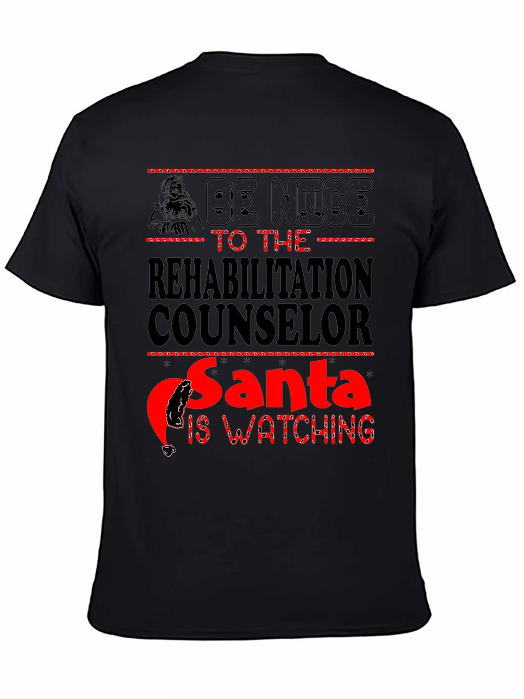 Rehabilitation Counselor Santa Watching T-Shirt product image 4