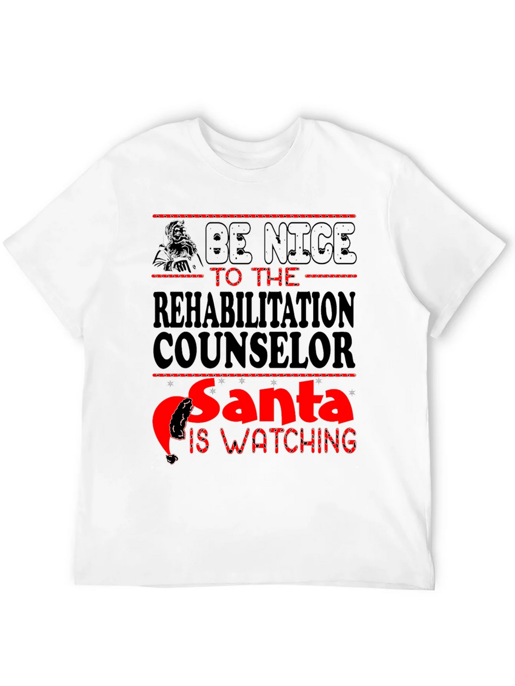 Rehabilitation Counselor Santa Watching T-Shirt product image 11