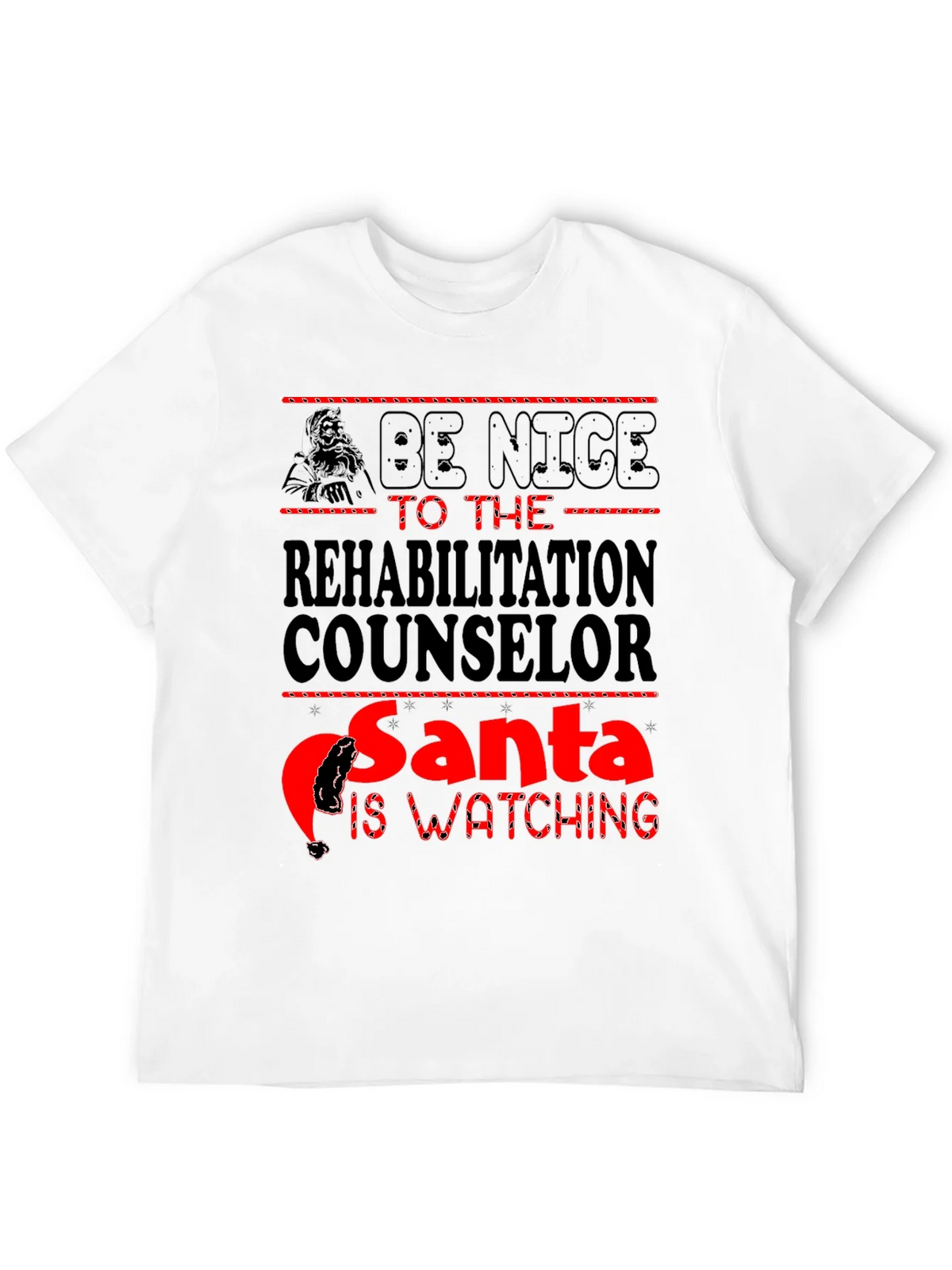Rehabilitation Counselor Santa Watching T-Shirt product image 11