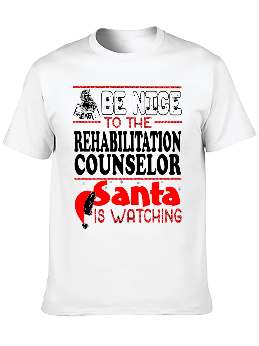 Rehabilitation Counselor Santa Watching T-Shirt product image 9