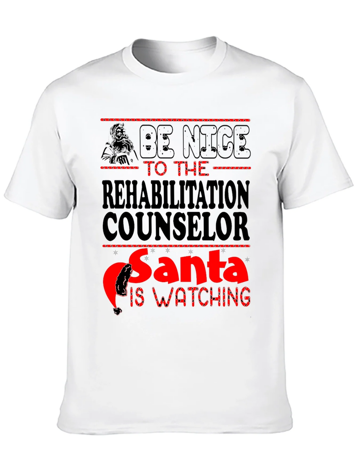 Rehabilitation Counselor Santa Watching T-Shirt product image 9