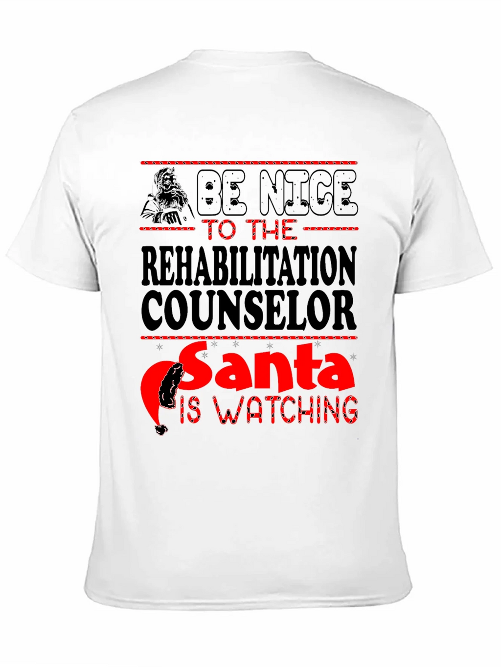 Rehabilitation Counselor Santa Watching T-Shirt product image 10