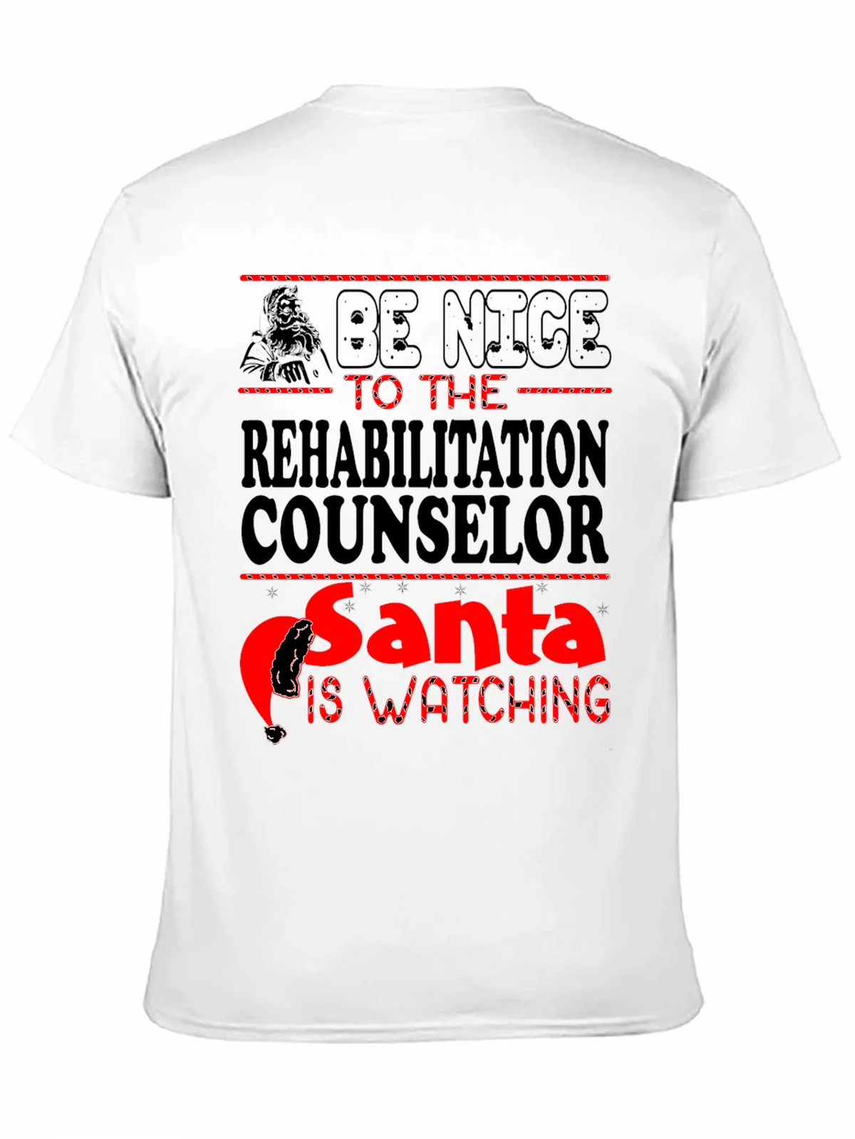 Rehabilitation Counselor Santa Watching T-Shirt product image 10