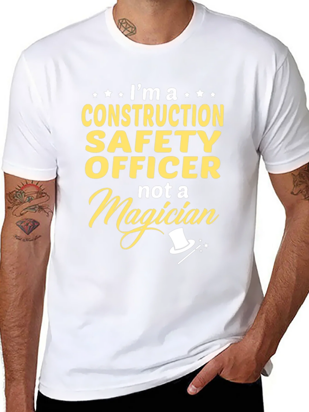 Construction Safety Officer T-Shirt - Not a Magician Funny product image 7