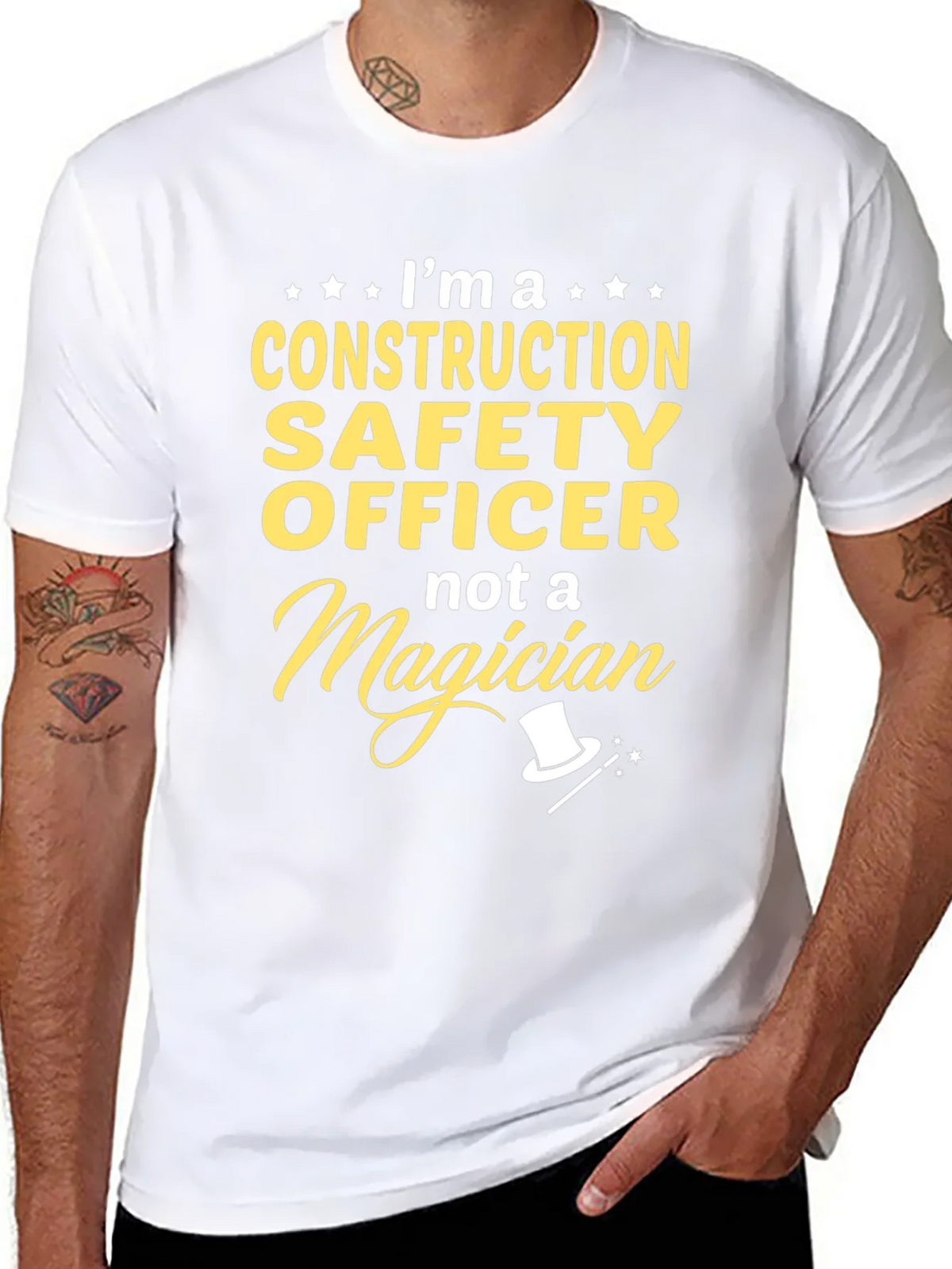 Construction Safety Officer T-Shirt - Not a Magician Funny product image 7