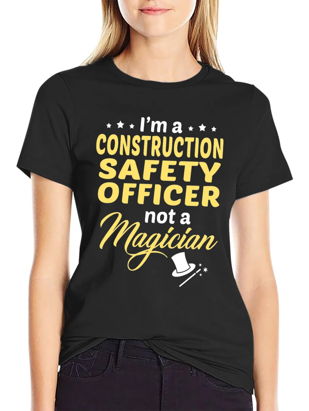 Construction Safety Officer T-Shirt - Not a Magician Funny product image 2
