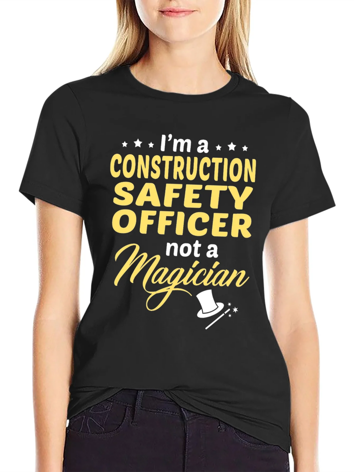 Construction Safety Officer T-Shirt - Not a Magician Funny product image 2